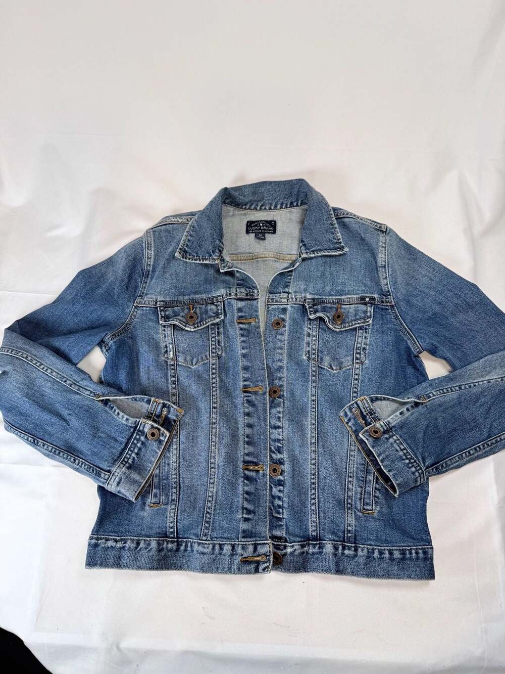 Lucky Brand Handcrafted Los Angeles California Denim Jacket Women's Size M